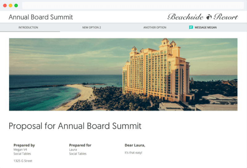 Create impressive event proposals. Create impressive event proposals.